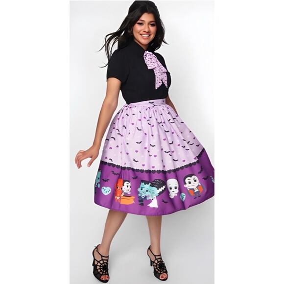 Unique Vintage Dresses & Skirts - Kou Kou x Unique Vintage Purple Swing Skirt S 4